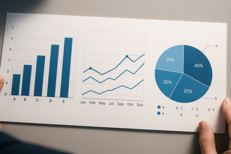 Businessman analyzing investment charts with laptop. Accounting and financial concept.の素材