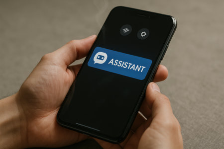 male hand holding a smartphone with security concept on the screen. All screen graphics are made up.の素材