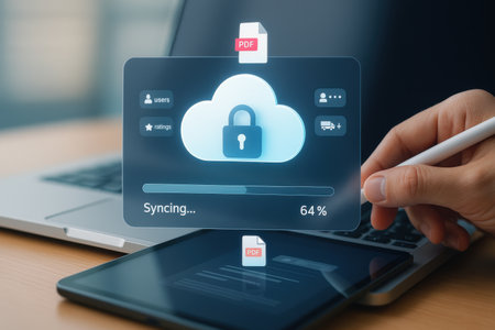 Cyber security, Data protection, information safety and encryption. internet technology and business concept.  Virtual screen with padlock icons.の素材