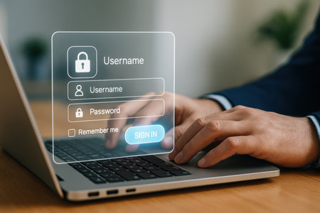 Cyber security, Data protection, information safety and encryption. internet technology and business concept.  Virtual screen with padlock icons.の素材