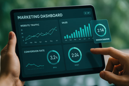 Businessman analyzing investment charts with tablet. Business and finance concept.の素材