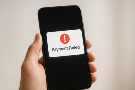 Smartphone screen displaying an error message on the display of a smartphoneの素材