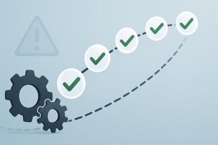 Conceptual image with gears and arrows pointing to the goal.の素材