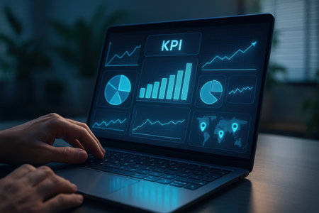 KPI - Key Performance Indicator. Business and technology concept.の素材