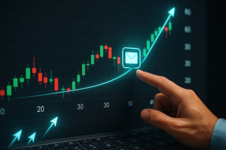 Close up of businesswoman hand working with laptop and forex chart on screenの素材