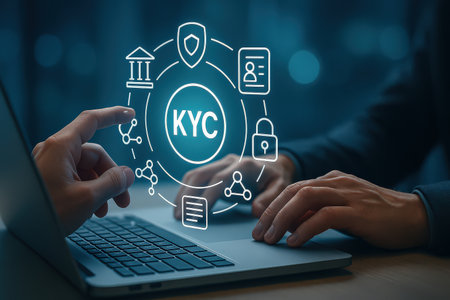 Cyber security concept. Data protection. Internet and technology. Businessman working with laptop.の素材