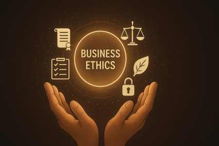 Business Ethics concept. Business ethics, trust, respect, respect and respect.の素材