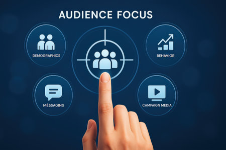 Audience Focus. Business, Technology, Internet and network concept.の素材