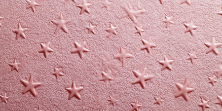Abstract background of pink paper with stars. Texture of pink paper.の素材