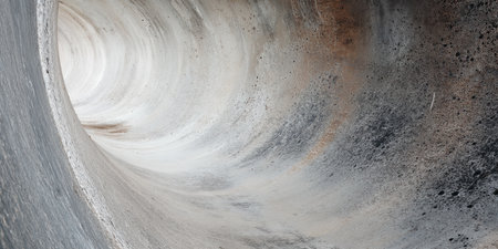 abstract background of a concrete tunnel with cracks and holes in itの素材