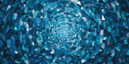 Abstract blue crystal background, 3d rendering. Computer digital drawing.の素材