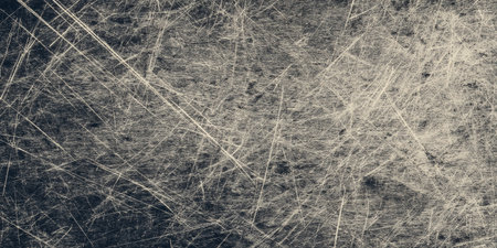 Metal texture with scratches and cracks. Abstract background and texture for design.の素材