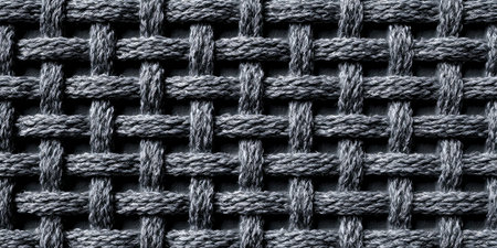 Close up of braided woolen texture for background. Toned.の素材