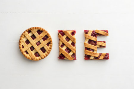 Word love made of cookies on white wooden background. Top view.の素材