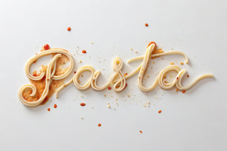 Word LOVE made of spices on white background, top view. Valentine's Dayの素材