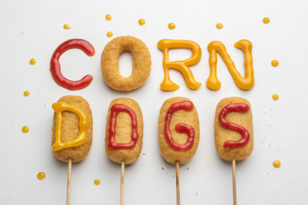 Cookies with word Coronado on white background, top viewの素材