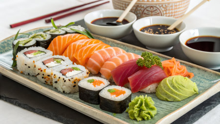 Japanese food Sushi and Nigiri Sushi Set - Japanese food styleの素材