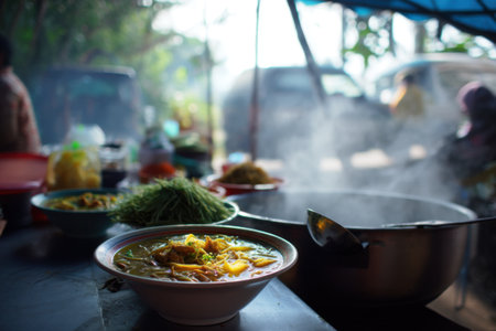 Thai food in a restaurant. Selective focus and shallow depth of field.の素材