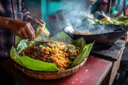 Thai street food in the city of Chiang Mai, Thailand.の素材