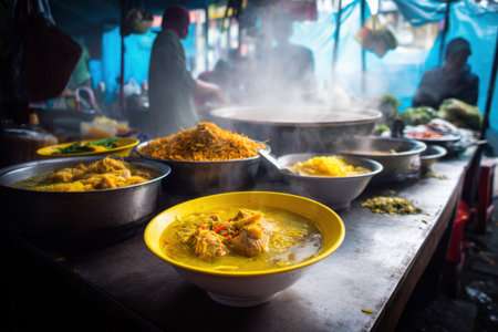 Paneer Korma is a popular street food in Kathmandu, Nepalの素材