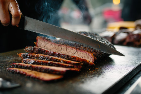 Grilled beef steak on a barbecue grill. Close-up.の素材