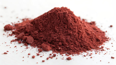 cocoa powder on a white background. close-up.の素材