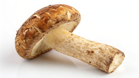 Shiitake mushroom on white background. Shiitake mushroom.の素材