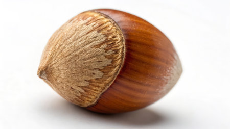 Hazelnut isolated on white background. Close up of hazelnut.の素材