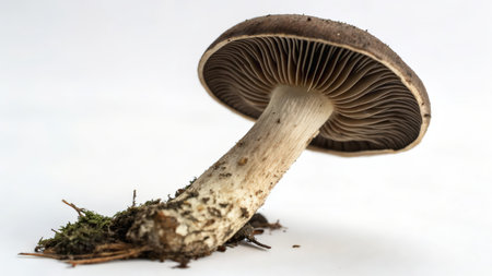 mushroom on a white background, close-up, macroの素材