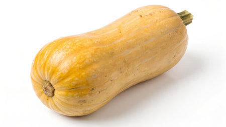 Butternut squash isolated on a white background. Studio shot.の素材