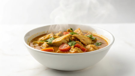 Paneer Butter Masala is a popular Indian chicken curry served in a bowlの素材