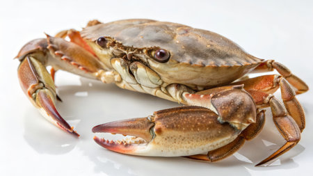 Crab isolated on white background. Seafood. Close up.の素材