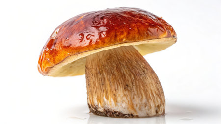 Boletus edulis on a white background. Isolatedの素材