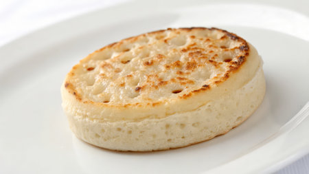 Cottage cheese pancakes on a white plate. Close-up.の素材