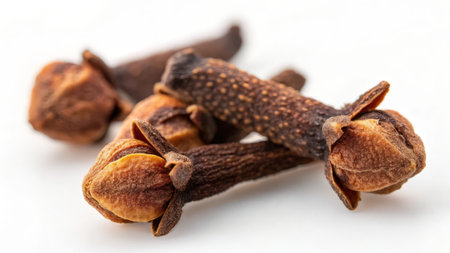 Cloves isolated on a white background. Cloves close up.の素材