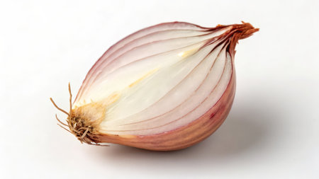 Shallot on a white background, close-up, isolatedの素材