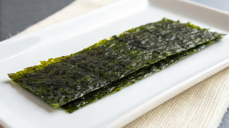 Japanese food, seaweed nori (dried seaweed)の素材