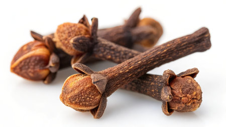 Cloves on a white background. Cloves isolated on white backgroundの素材