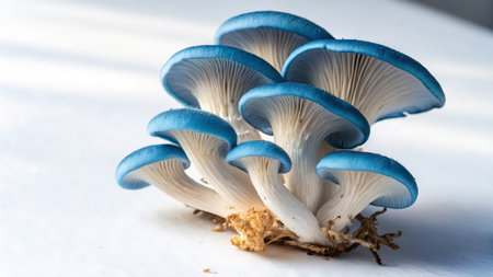 Blue Oyster mushroom, Pleurotus ostreatus.の素材