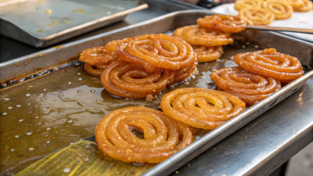 Thai dessert - deep fried dough stick with sugar, Thailand.の素材