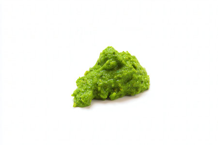 pesto isolated on a white background. Pesto sauceの素材