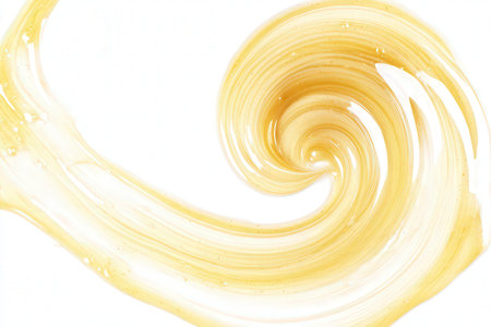 smear of cosmetic cream on a white background close-up macroの素材