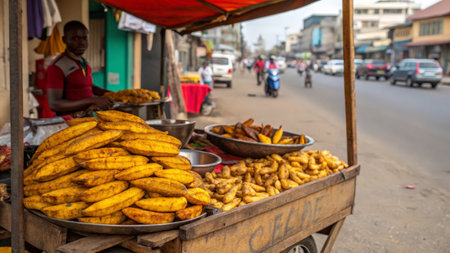 Street food stall in Kolkataの素材