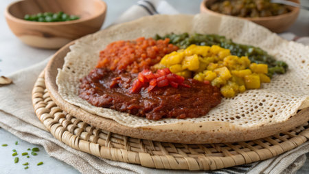 Traditional mexican chili con carne served on a plate.の素材