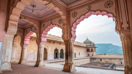 Architectural details of Jaipur, Rajasthan, Indiaの素材