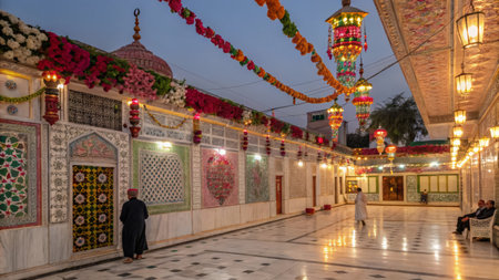Muslim pilgrims from all over the world gathered to perform Umrah or Hajj at the Haram Mosque in Mecca, Saudi Arabia.の素材