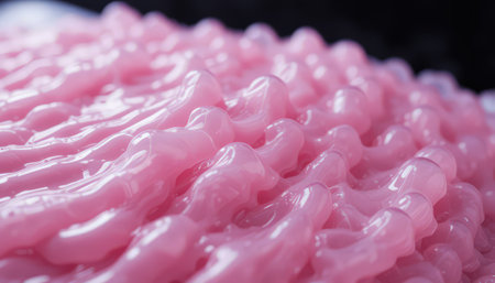 Close-up of pink japanese confectionery, selective focusの素材