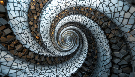 3D surreal illustration. Sacred geometry. Mysterious psychedelic relaxation pattern. Fractal abstract texture. Digital artwork graphic astrology magicの素材