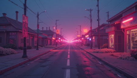 Street lights at night in San Francisco, California, United States.の素材