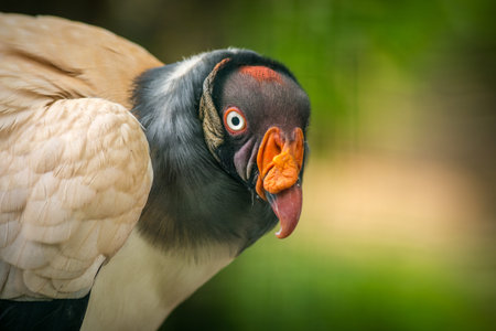 Portrait of King Vulture (Sarcoramphus papa)の写真素材